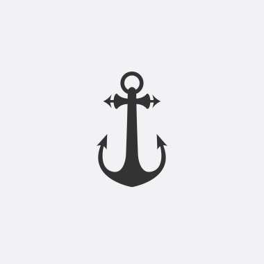 Çapa amblemi. Şablon denizci simgesi. Deniz sembol sembolü. Bir yat kulübü, seyahat acentası vektör Illustration. seyahat Tema. Grafik logo, logo tasarımı için