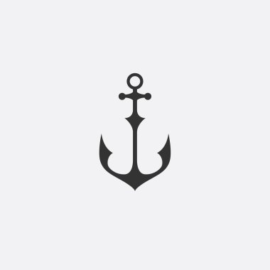 Çapa amblemi. Şablon denizci simgesi. Deniz sembol sembolü. Bir yat kulübü, seyahat acentası vektör Illustration. seyahat Tema. Grafik logo, logo tasarımı için