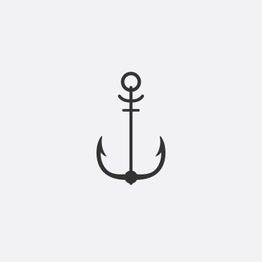 Çapa amblemi. Şablon denizci simgesi. Deniz sembol sembolü. Bir yat kulübü, seyahat acentası vektör Illustration. seyahat Tema. Grafik logo, logo tasarımı için