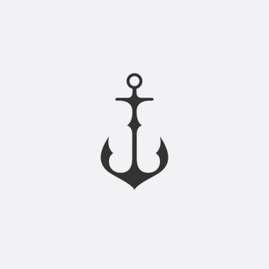 Çapa amblemi. Şablon denizci simgesi. Deniz sembol sembolü. Bir yat kulübü, seyahat acentası vektör Illustration. seyahat Tema. Grafik logo, logo tasarımı için