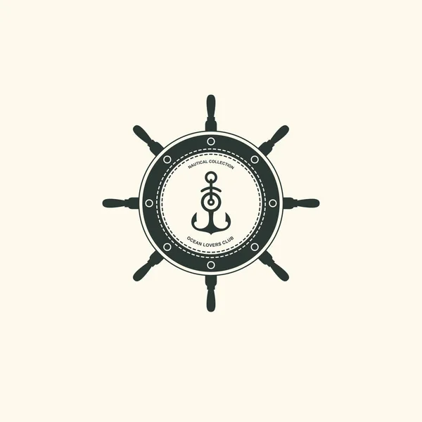 海运和航海排版徽章和设计元素。模板 f — 图库矢量图片