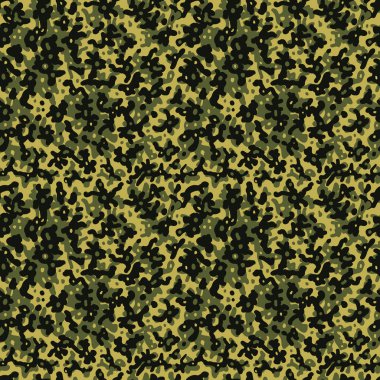 Sorunsuz askeri kamuflaj doku. Yeşil ordu avcılık, kamuflaj Tekstil ve tasarım için arka plan. Vektör grafik illüstrasyon. Moda stil