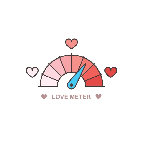 Compteur d'amour, élément de conception de carte Saint-Valentin. Infographies de mariage pour les amoureux. Illustration graphique vectorielle, EPS10 . — Image vectorielle