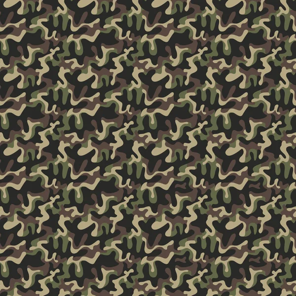 Textura de camuflagem militar sem costura. Exército caça verde, fundo de camuflagem para têxteis e design. Ilustração gráfica vetorial. Estilo na moda — Vetor de Stock