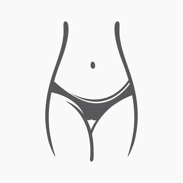 Sexy figura fitness de uma menina. Higiene íntima, vetor senhora pos — Vetor de Stock