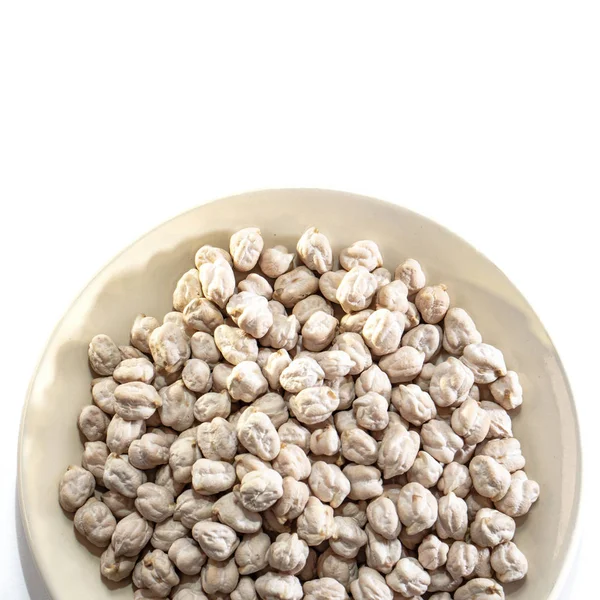 Chickpeas on a white isolated background. Food peas for your website design. Kitchen theme cuisine and cooking — Stock Photo, Image