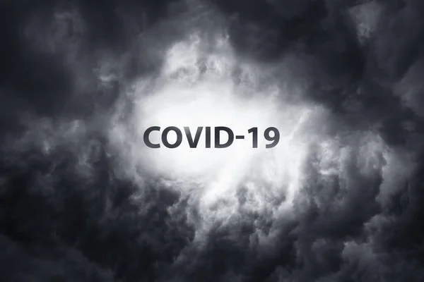 Mise Garde Contre Virus Effrayant Covid Pandémie Mondiale Coronavirus Covid19 — Photo