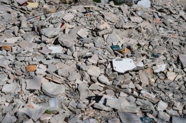 Farklı harabelerin, kaldırım taşlarının ve tuğlaların dokusu. Tasarım için arkaplan.