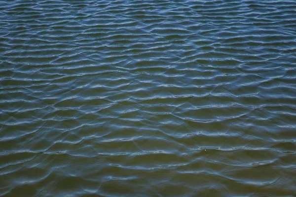 Hermosa Superficie Del Agua Del Río Lago Estanque Olas Del — Foto de Stock