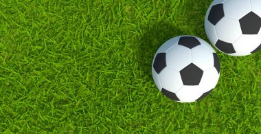 3D render, futbol futbol çim futbol alan arka plan üzerinde.
