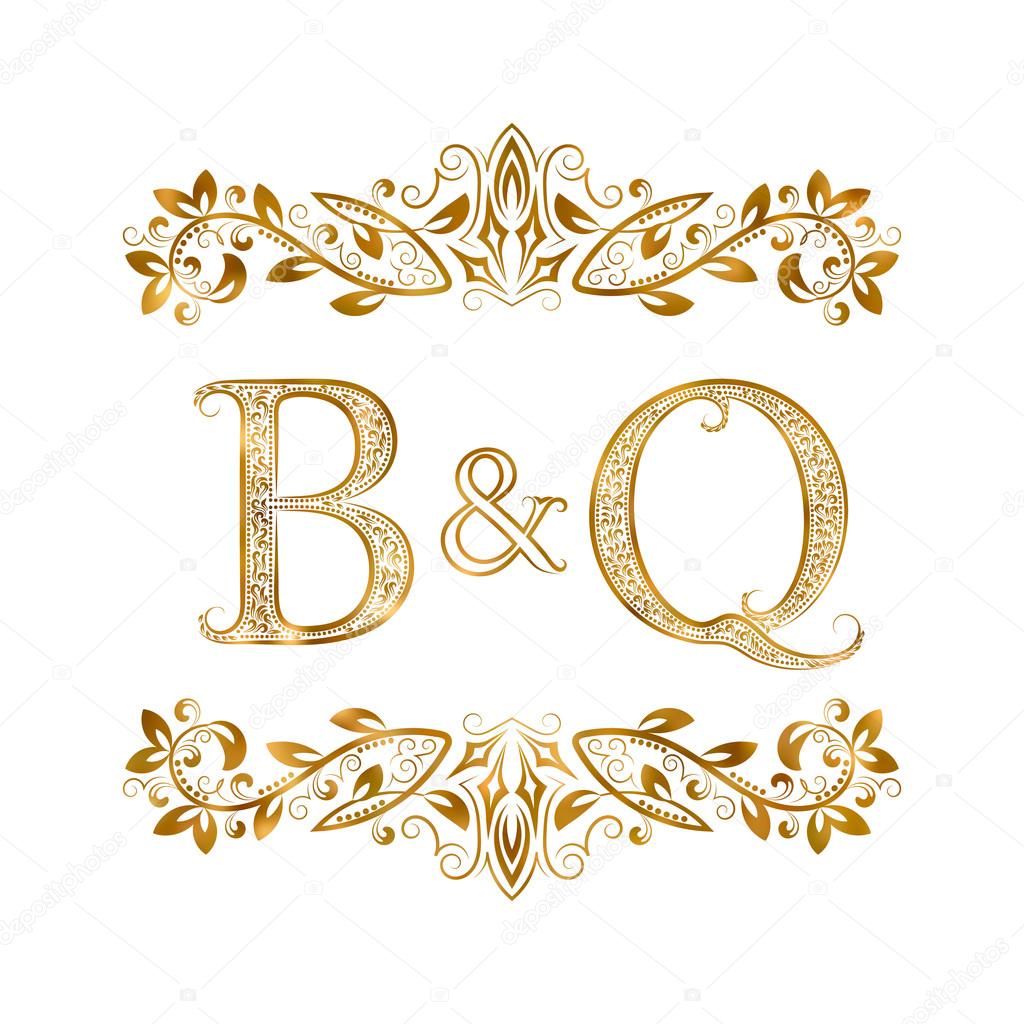 B&Q vintage initials logo symbol.