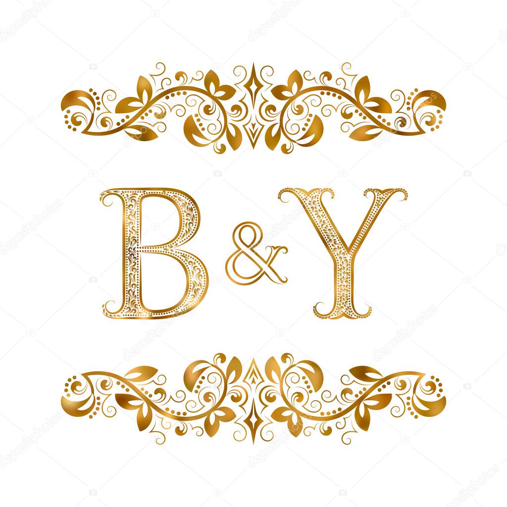 B&Y vintage initials logo symbol.