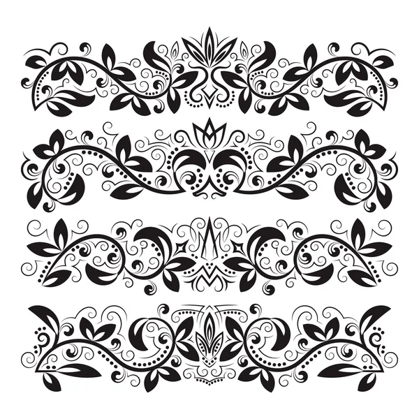 Dekoratif-süsleme elementler tasarlayın. Vintage başlık dekorasyon seti.