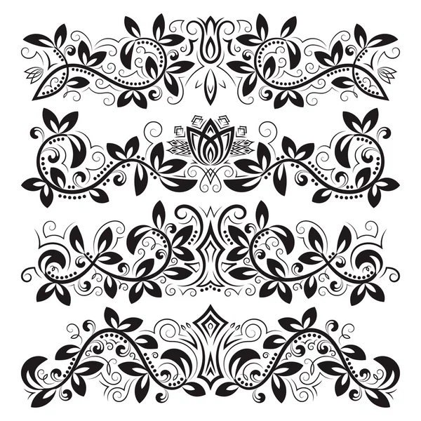 Dekoratif-süsleme elementler tasarlayın. Vintage başlık dekorasyon seti.