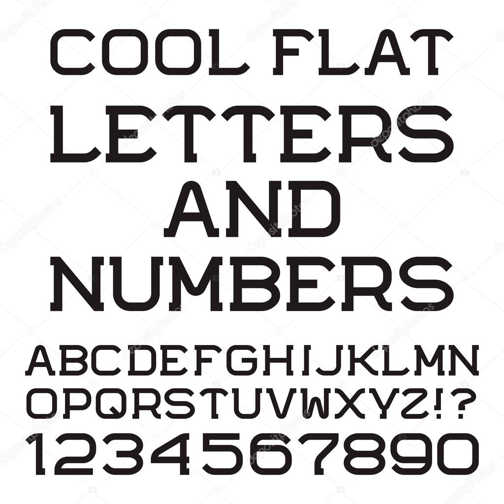 Download Cool Numbers Font Black Letters And Numbers Cool Flat Font Stock Vector C Vectordivider 126720470 SVG Cut Files