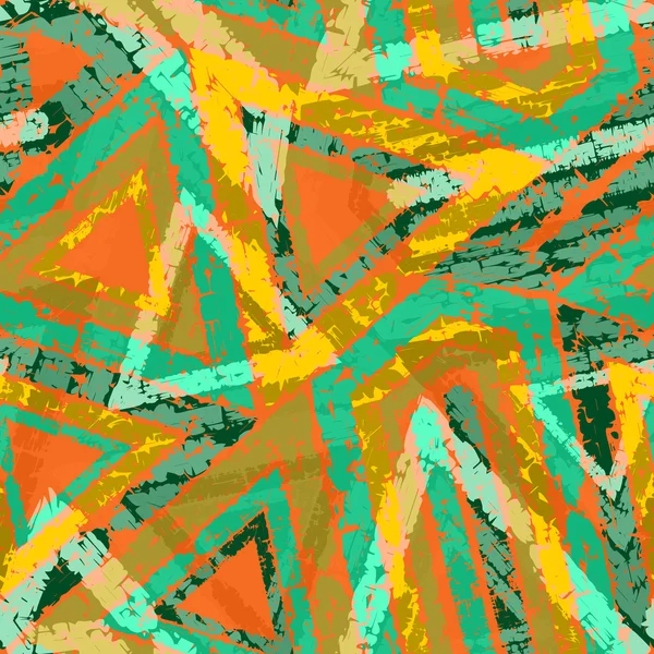 Soyut grunge fırça ile boyalı şekilleri ile seamless kaotik modeli — Stok Vektör