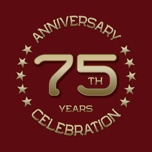 Símbolo do logotipo da celebração do aniversário 75 . —  Vetores de Stock