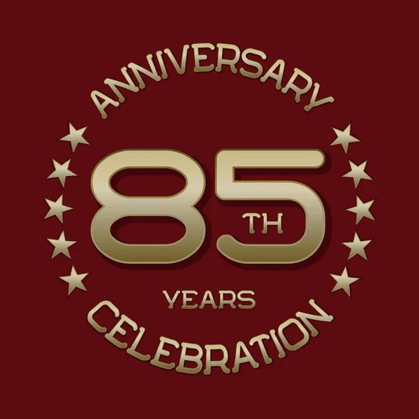 85. Jahrestag Feier Logo-Symbol. — Stockvektor