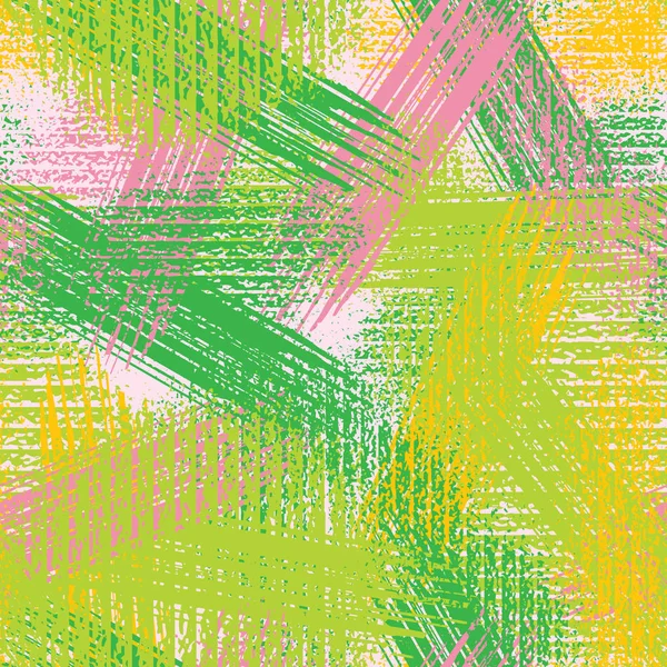 Abstrakte Grunge nahtlose chaotische Muster mit Pinselstrichen. Urban Spring Camouflage Textur. — Stockvektor