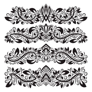 Süslü dekoratif süsler. Tasarım Dekoratif-süsleme elementler.