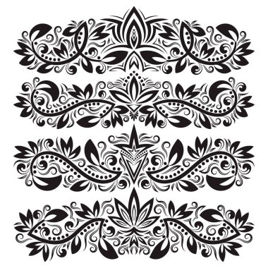 Süslü dekoratif süsler. Tasarım Dekoratif-süsleme elementler.