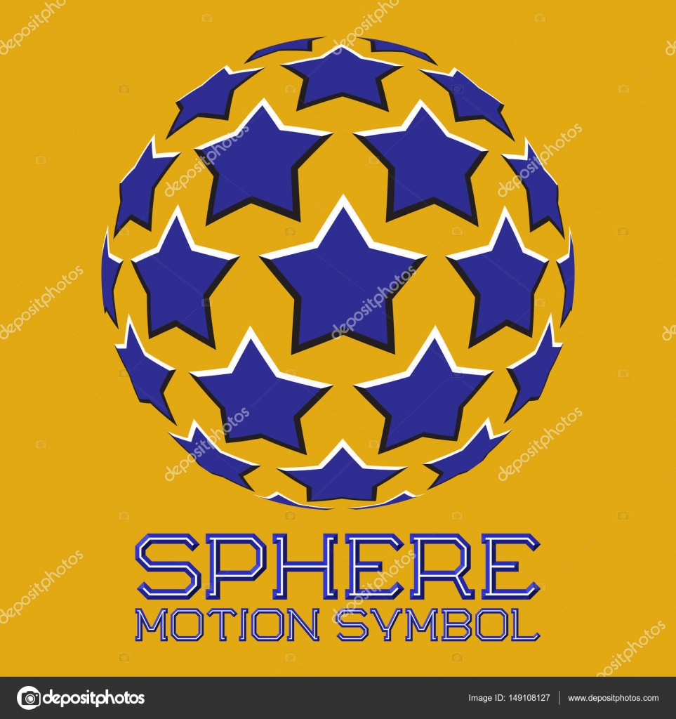 Symbole Abstrait Logo En Forme De Sphère De Mouvement Sur