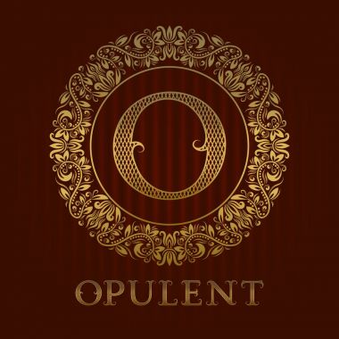 Zengin butik için altın logo şablonu. Vektör monogramı.