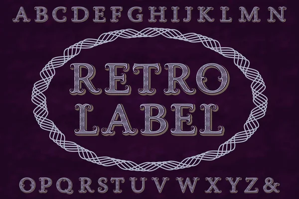 Шрифт ретро етикетки. Ізольований англійський алфавіт . — стоковий вектор