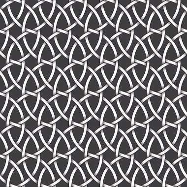 Soyut tekrarlanabilir Model arka plan siyah konturlar ile beyaz bükülmüş bantları. İç içe dalgalı gruplarından renk örneği