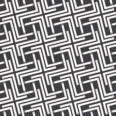 Şekiller pleksus Haç formu örneği. Vintage tarzı seamless modeli.