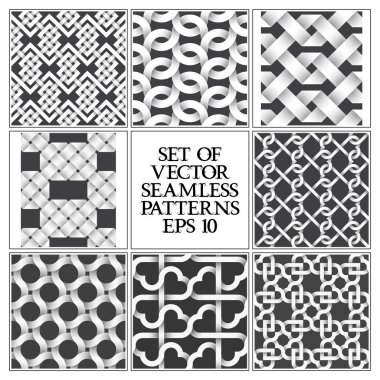 Tek renkli Dikişsiz desen seti. Yinelenebilir arka renk örnekleri.