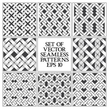 Tek renkli Dikişsiz desen seti. Yinelenebilir arka renk örnekleri.