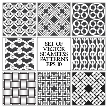 Tek renkli Dikişsiz desen seti. Yinelenebilir arka renk örnekleri.