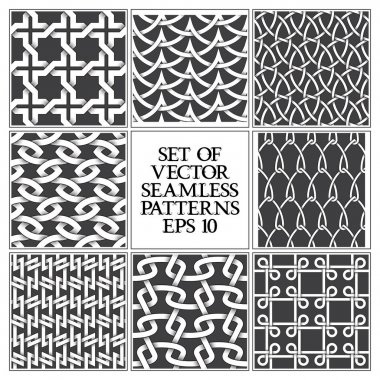 Tek renkli Dikişsiz desen seti. Yinelenebilir arka renk örnekleri.