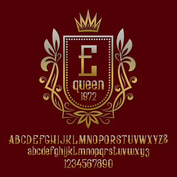 Golden Letter FX Template Logo Luxury Gold Letter with Crown