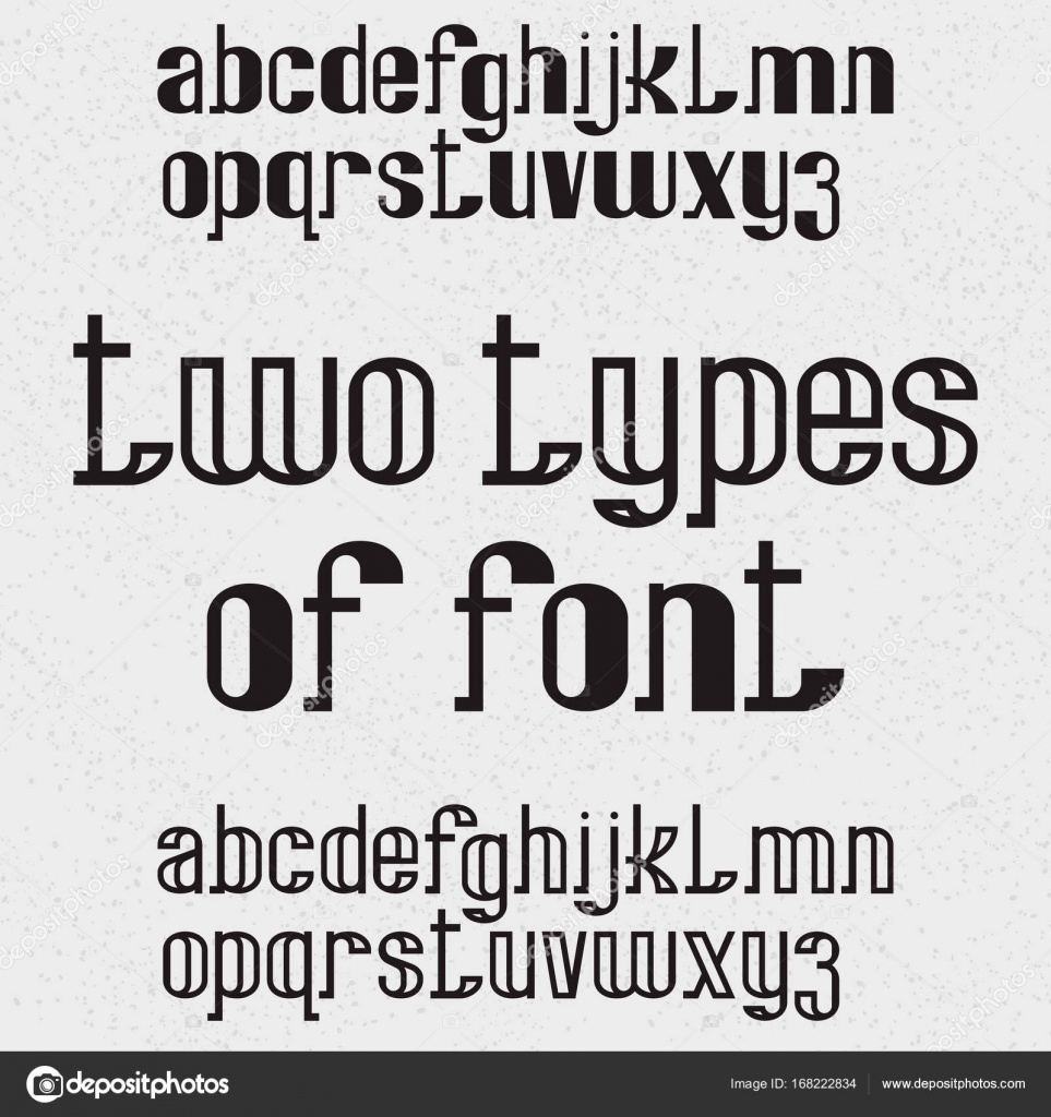 Two Types Of Font Full And Hollow Black Lowercase Letters Isolated English Alphabet Stock Vector Royalty Free Vector Image By C Vectordivider 168222834