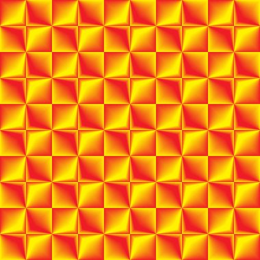 Sarı kırmızı karışımlı geometrik seamless modeli.