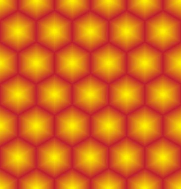 Sarı kırmızı karışımlı geometrik seamless modeli.