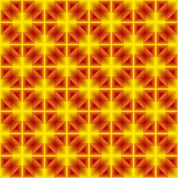 Yellow orange red blended geometric seamless pattern. — Stock Vector