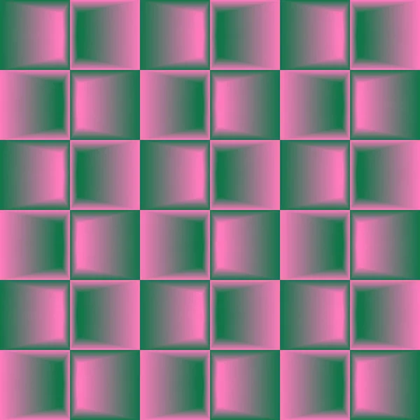 Розово-зеленый смешанный геометрический бесшовный рисунок . — стоковый вектор