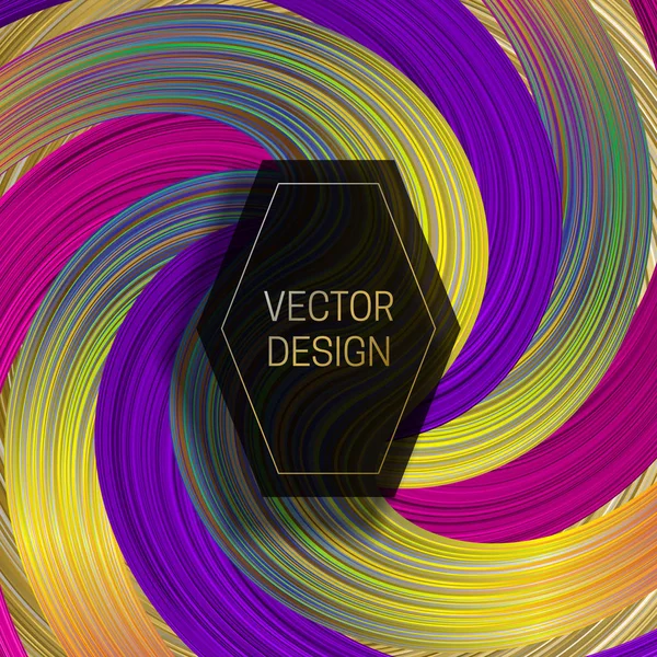 Marco hexagonal sobre fondo colorido saturado. Diseño de empaquetado holográfico de moda o plantilla de cubierta . — Vector de stock