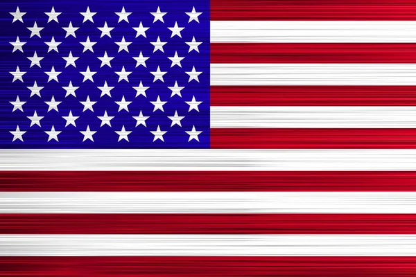 ABD bayrağı vektör kavramı. Kırmızı çizgili ve özel efektli mavi zemin üzerine beyaz yıldız. — Stok Vektör