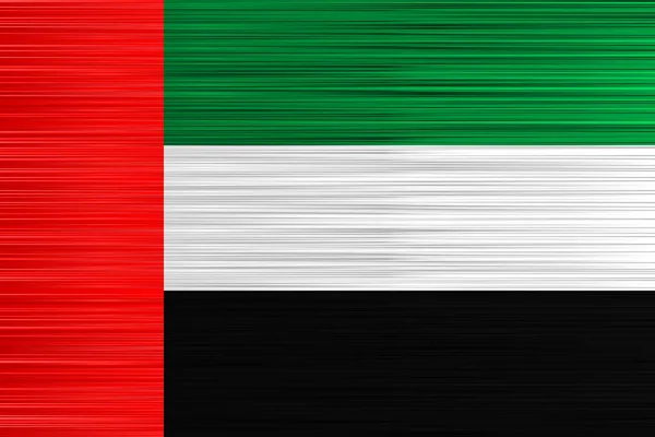 Vektor-koncepció zászló, Egyesült Arab Emírségek. Piros zöld fehér fekete háttér, sajátos hatás egyenetlen csíkok. — Stock Vector
