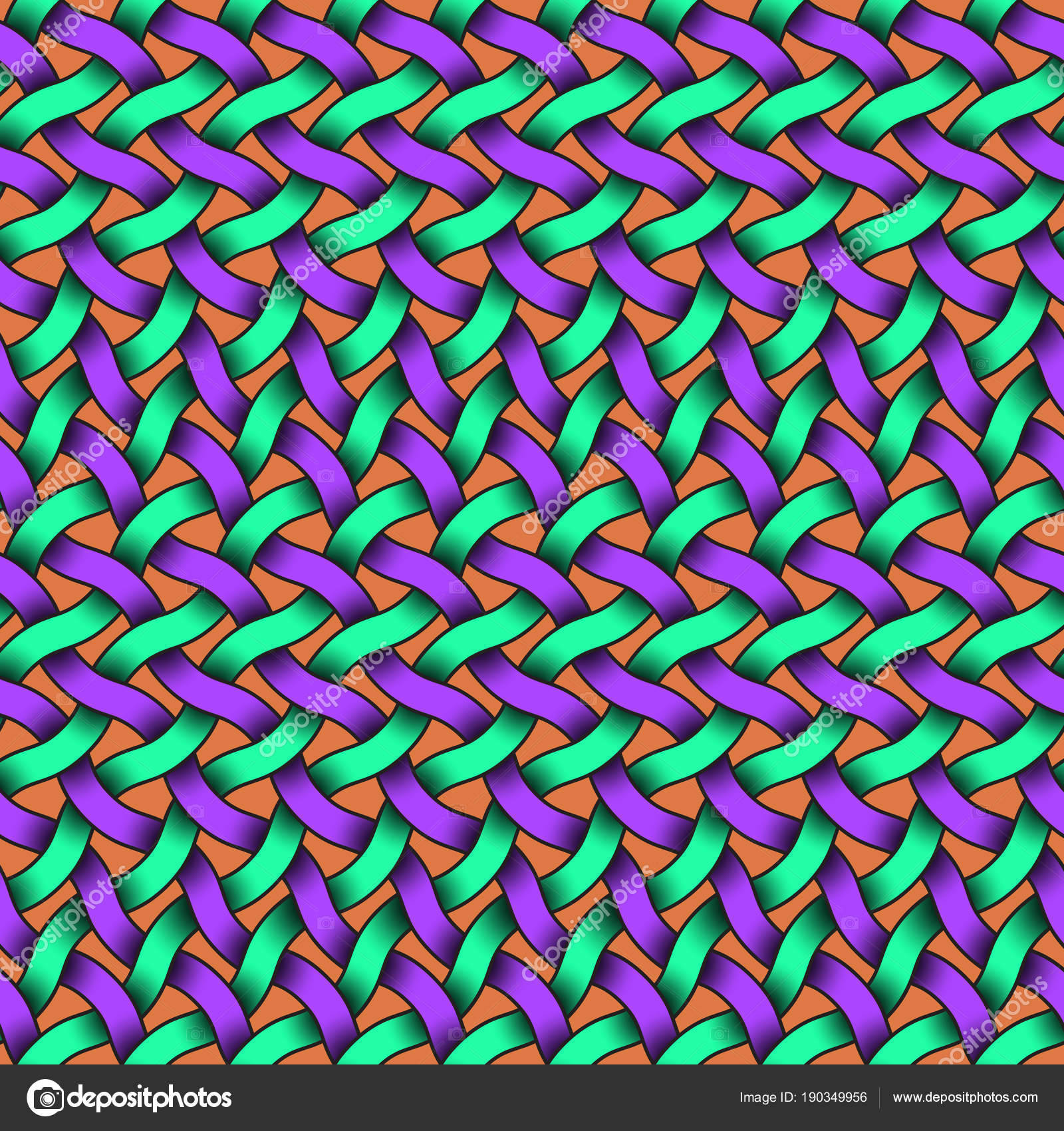 Patrón Transparente De Rayas De Colores Entrelazados Fondo - 