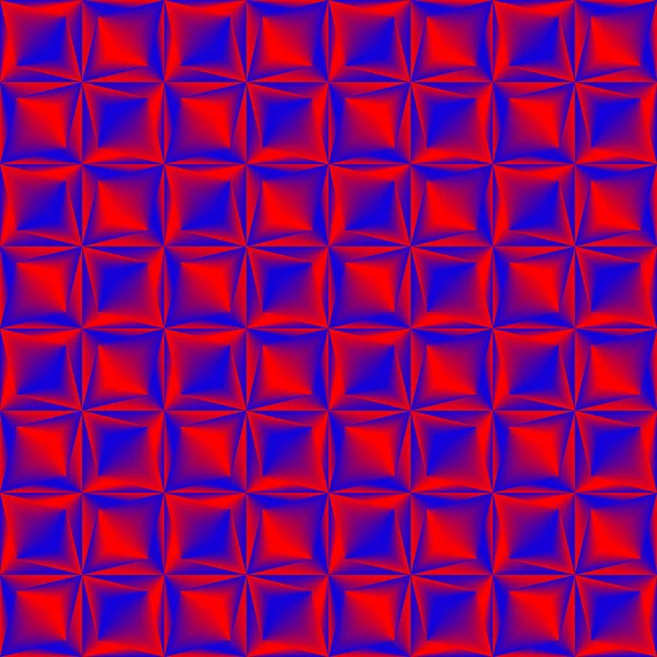 Rojo azul mezclado geométrico patrón sin costura . — Vector de stock