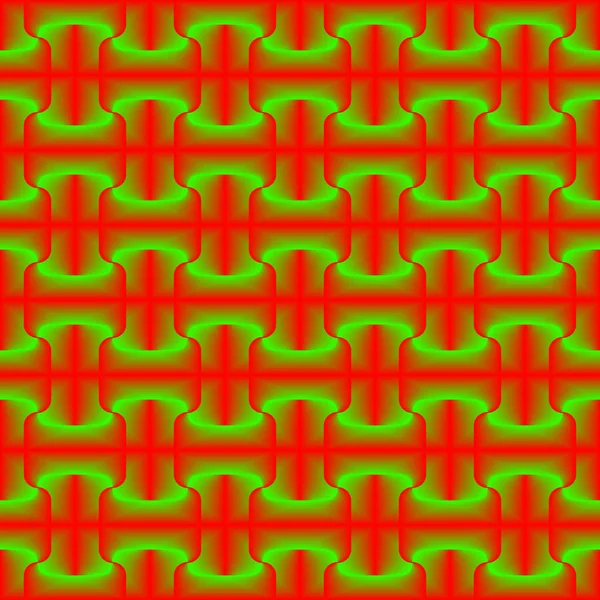 Piros zöld kevert geometriai zökkenőmentes minta. — Stock Vector