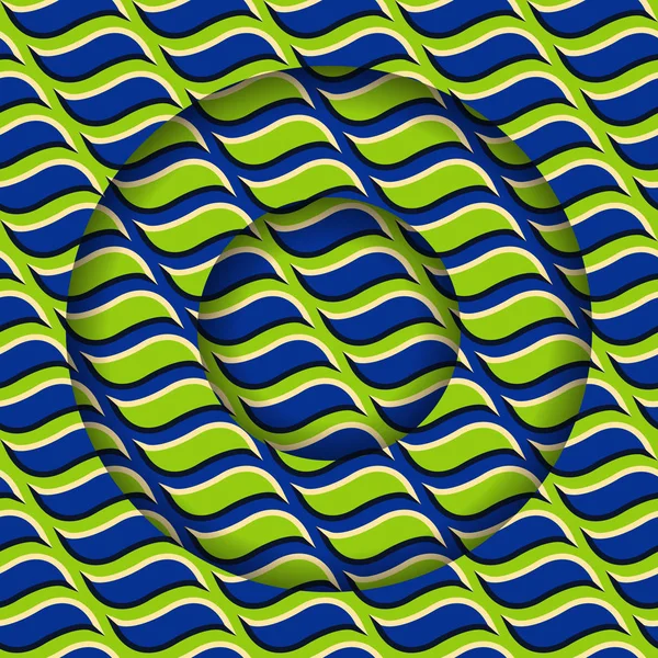 Déplacement Des Couches Avec Motif Bigarré Fond Abstrait Illusion Optique — Image vectorielle