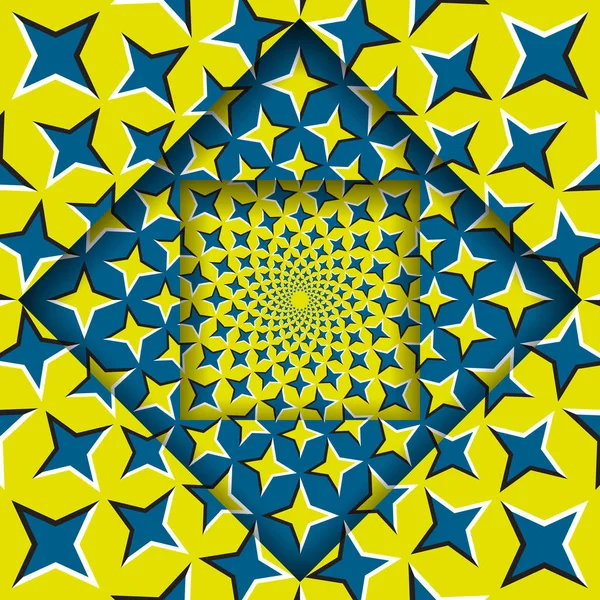 Couches Mobiles Avec Motif Circulaire Fond Abstrait Illusion Optique — Image vectorielle