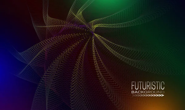 Design de fundo futurista com abstração de espaço multithread. Modelo de banner de estilo Techno . — Vetor de Stock