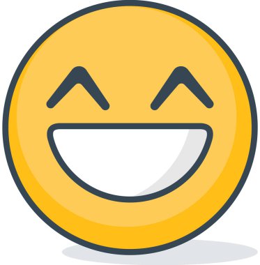 İzole mutlu ifade. Vektör ifade